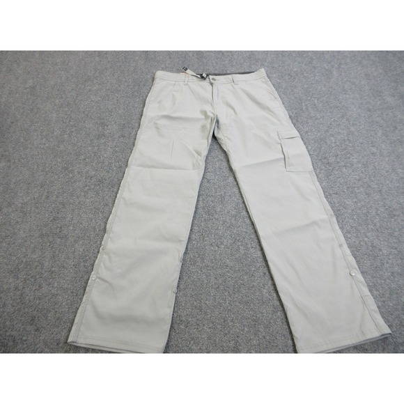prAna Pants Mens 36x32 Grey Stretch Zion Hiking Water Repellent UPF 50+ Cargo - Picture 1 of 15